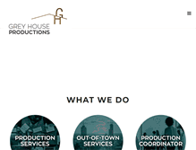 Tablet Screenshot of greyhouseproductions.com